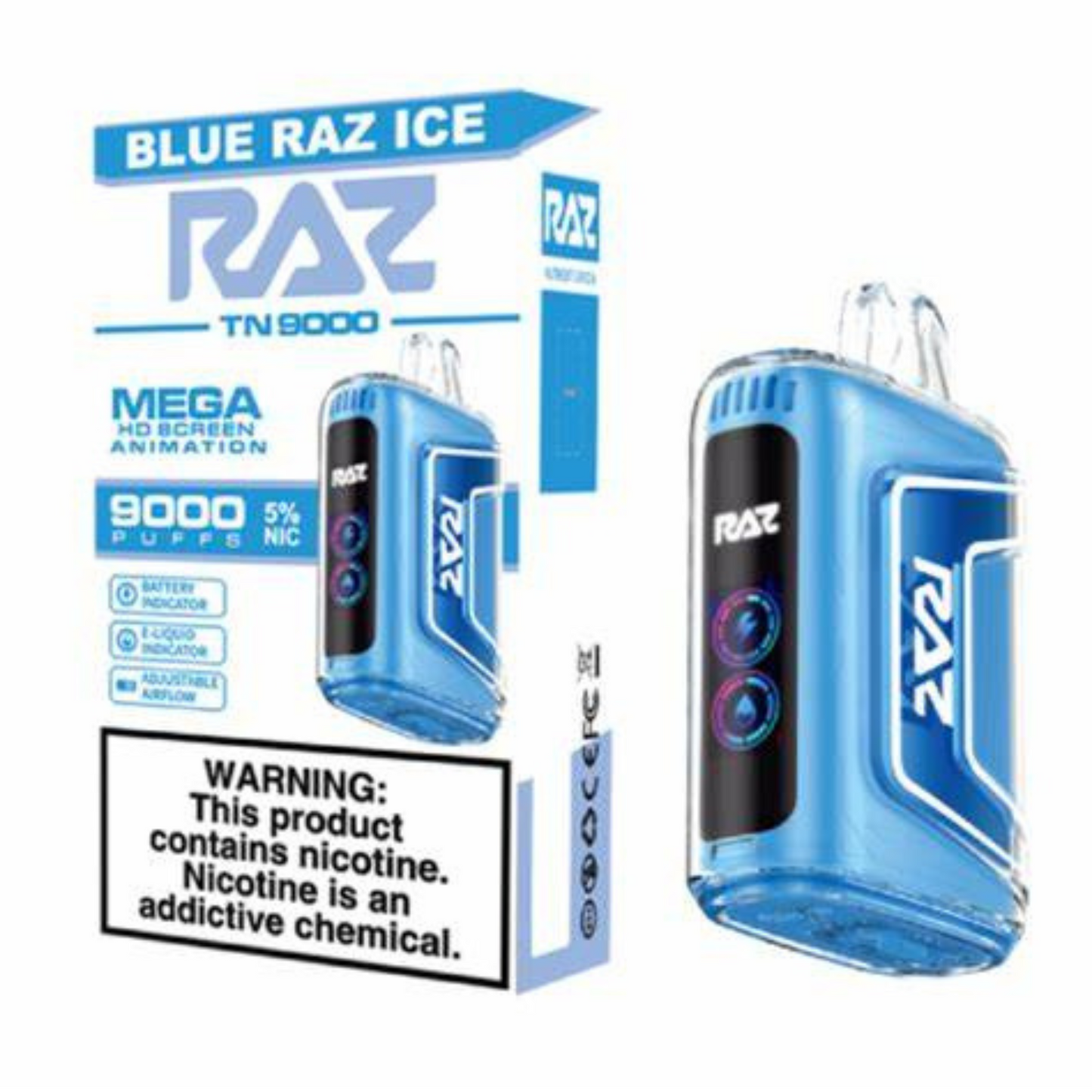 RAZ TN9000 BLUE RAZZ ICE味