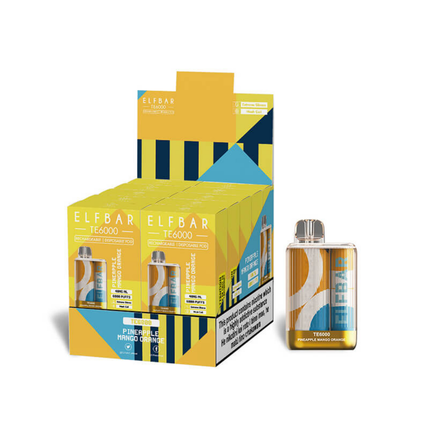 ELFBAR TE 6000 PINEAPPLE MANGO ORANGE味