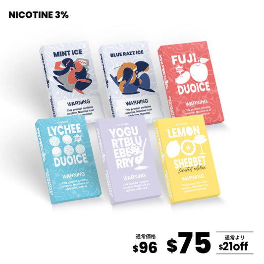 【メンソール】POD6点セット（ニコチン3％）