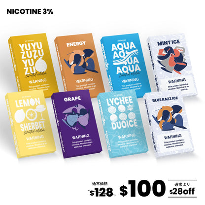 MyMoods POD 4パターンから選べる8点セット（ニコチン3%）