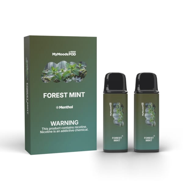 MyMoods POD FOREST MINT（ニコチン3%）箱と POD 2本