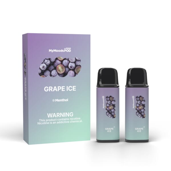 MyMoods POD GRAPE ICE（ニコチン3%）箱と POD 2本