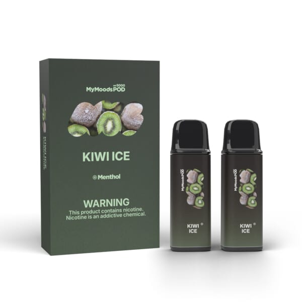 MyMoods POD KIWI ICE（ニコチン5%）箱と POD 2本