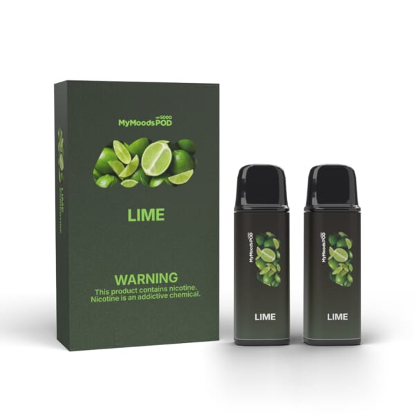 MyMoods POD LIME（ニコチン5%）箱と POD 2本