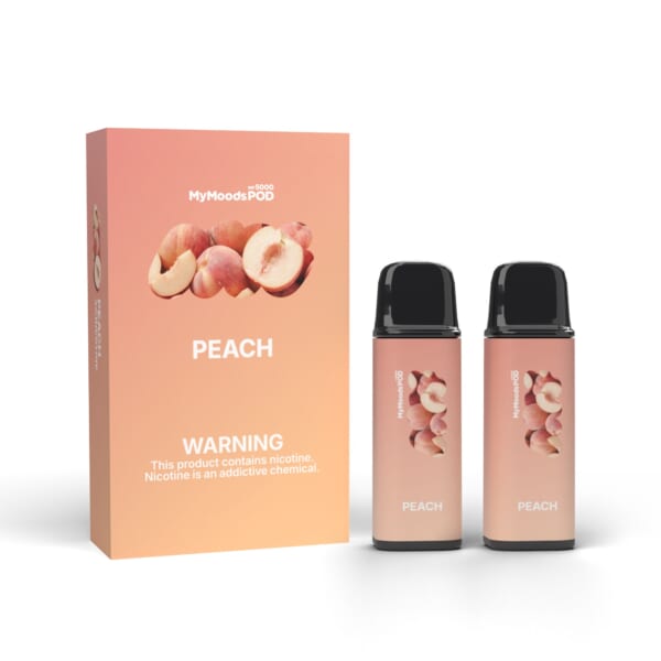 MyMoods POD PEACH（ニコチン3%）箱と POD 2本