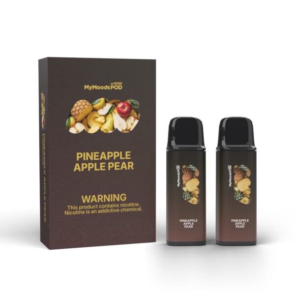 MyMoods POD PINEAPPLE APPLE PEAR（ニコチン5%）箱と POD 2本
