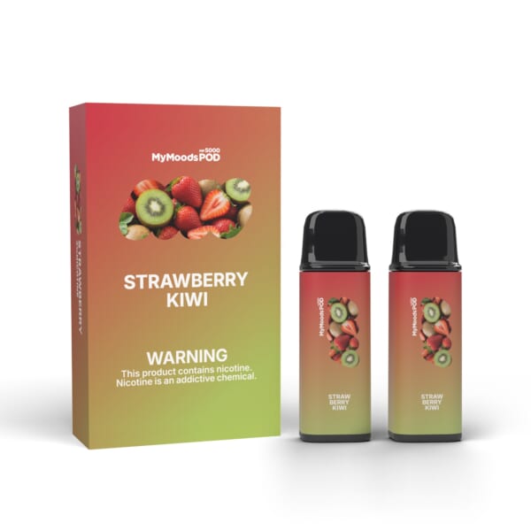MyMoods POD STRAWBERRY KIWI（ニコチン3%）箱と POD 2本
