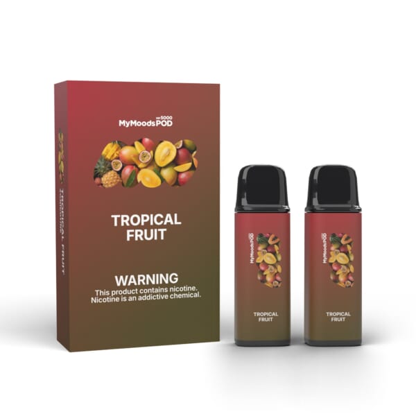 MyMoods POD TROPICAL FRUIT（ニコチン3%）箱と POD 2本