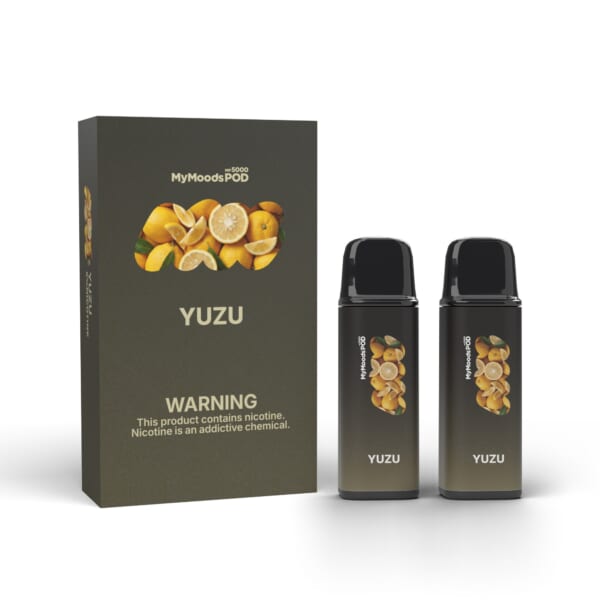 MyMoods POD YUZU（ニコチン5%）箱と POD 2本