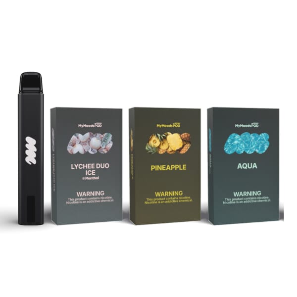 MyMoods PEN と POD 3箱（LYCHEE DUO ICE・PINEAPPLE・AQUA／ニコチン5%）