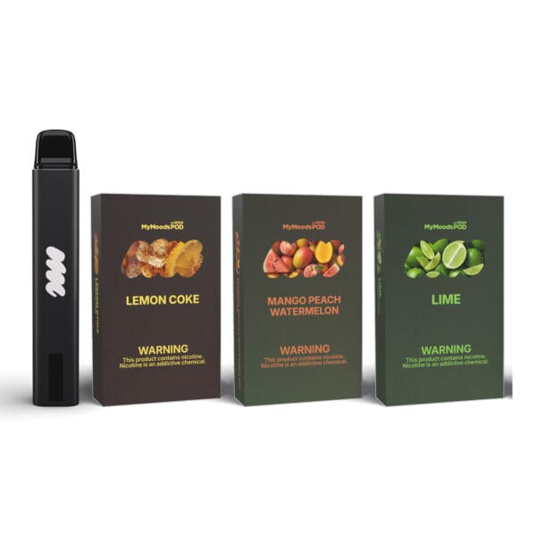 MyMoods PEN と POD 3箱（LEMON COKE・MANGO PEACH WATERMELON・LIME／ニコチン5%）