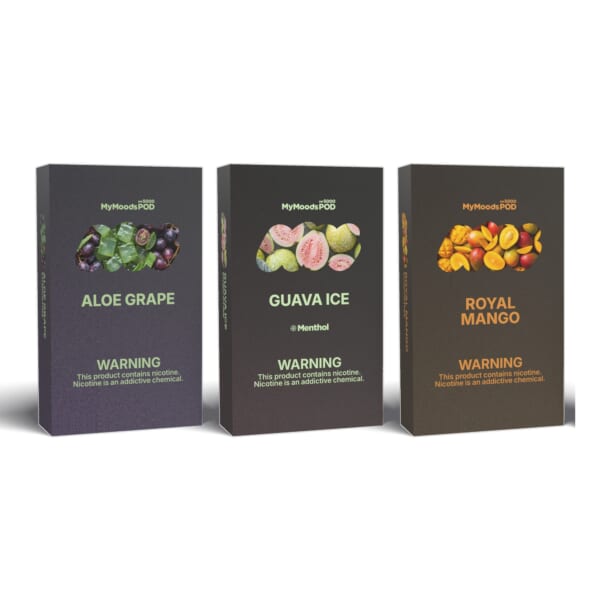 MyMoods POD 3箱（ALOE GRAPE・GUAVA ICE・ROYAL MANGO／ニコチン5%）