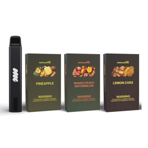 MyMoods PEN と POD 3箱（PINEAPPLE・MANGO PEACH WATERMELON・LEMON COKE／ニコチン5%）
