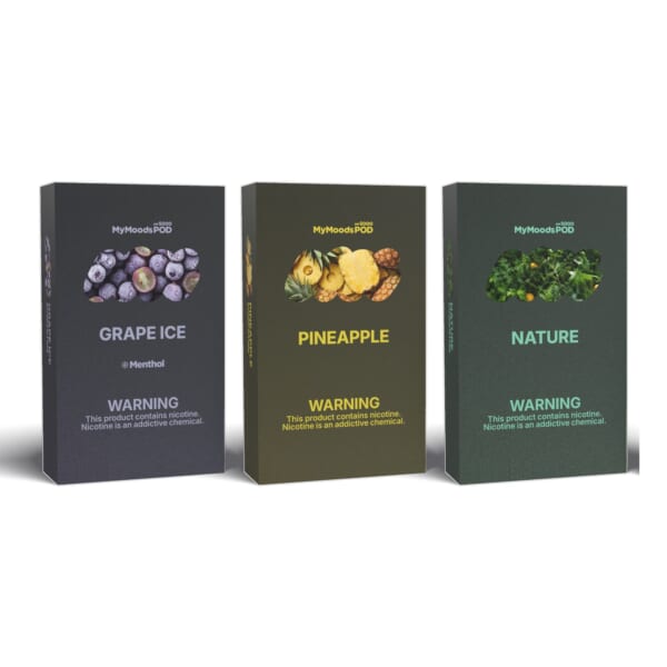 MyMoods POD 3箱（GRAPE ICE・PINEAPPLE・NATURE／ニコチン5%）