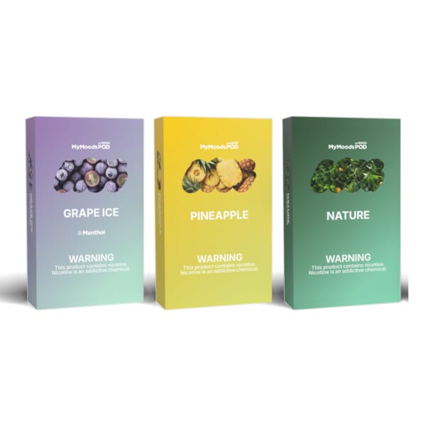MyMoods POD 3箱（GRAPE ICE・PINEAPPLE・NATURE／ニコチン3%）