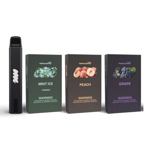 MyMoods PEN と POD 3箱（MINT ICE・PEACH・GRAPE／ニコチン5%）