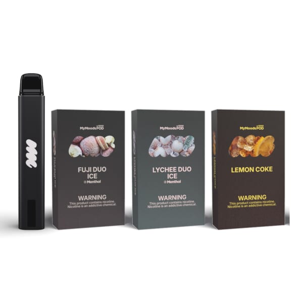 MyMoods PEN と POD 3箱（FUJI DUO ICE・LYCHEE DUO ICE・LEMON COKE／ニコチン5%）