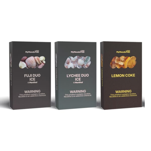 MyMoods POD 3箱（FUJI DUO ICE・LYCHEE DUO ICE・LEMON COKE／ニコチン5%）