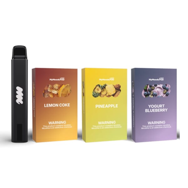 MyMoods PEN と POD 3箱（LEMON COKE・PINEAPPLE・YOGURT BLUEBERRY／ニコチン3%）